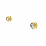 Solitärohrstecker ca. 0,56 ct Diamanten Gelbgold 585/ 14K - Bild 4 Vorschau