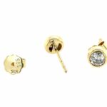 Solitärohrstecker ca. 0,56 ct Diamanten Gelbgold 585/ 14K - Bild 6 Vorschau