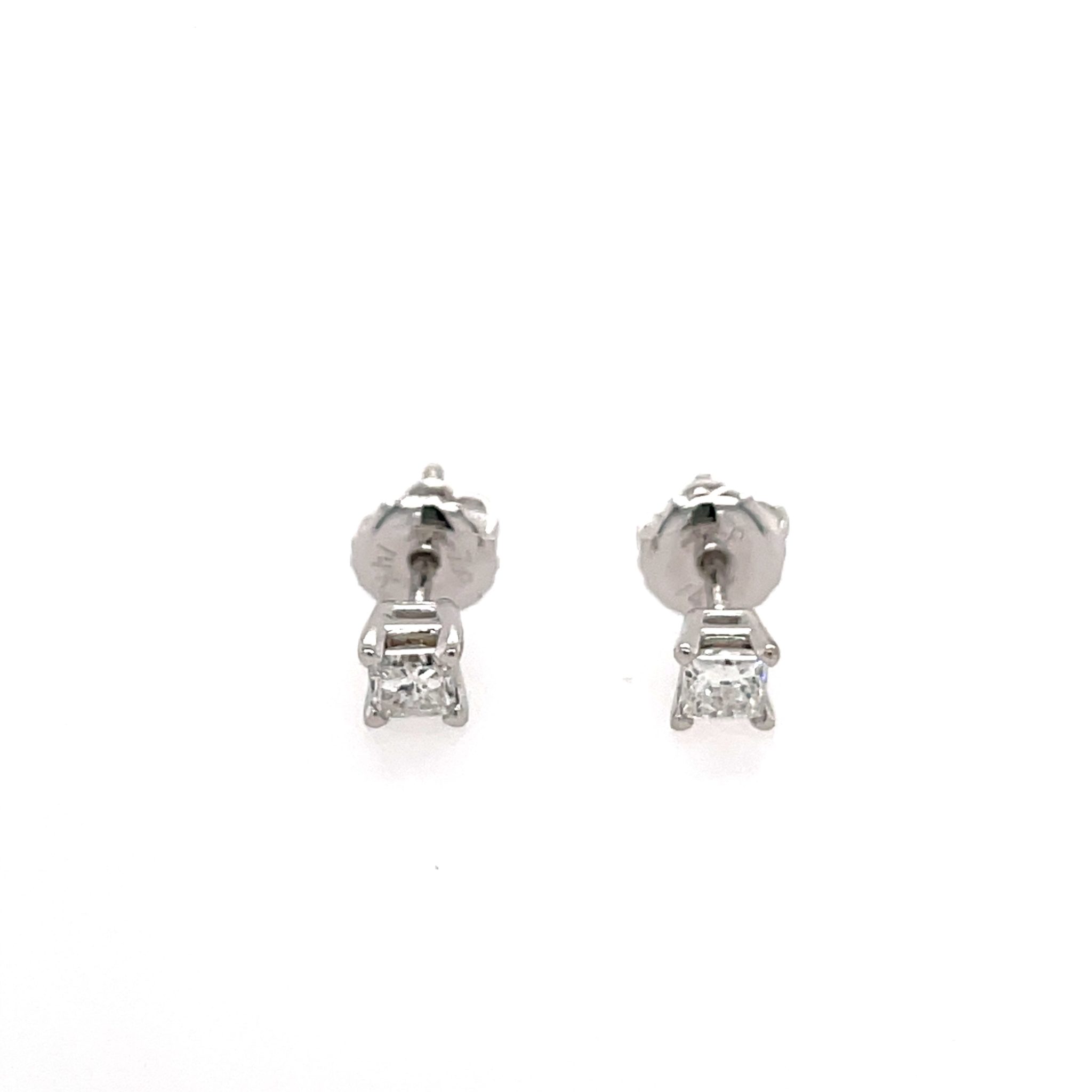 Solitärohrstecker ca. 0,24 ct Diamanten Weißgold 585/ 14K - Bild 2