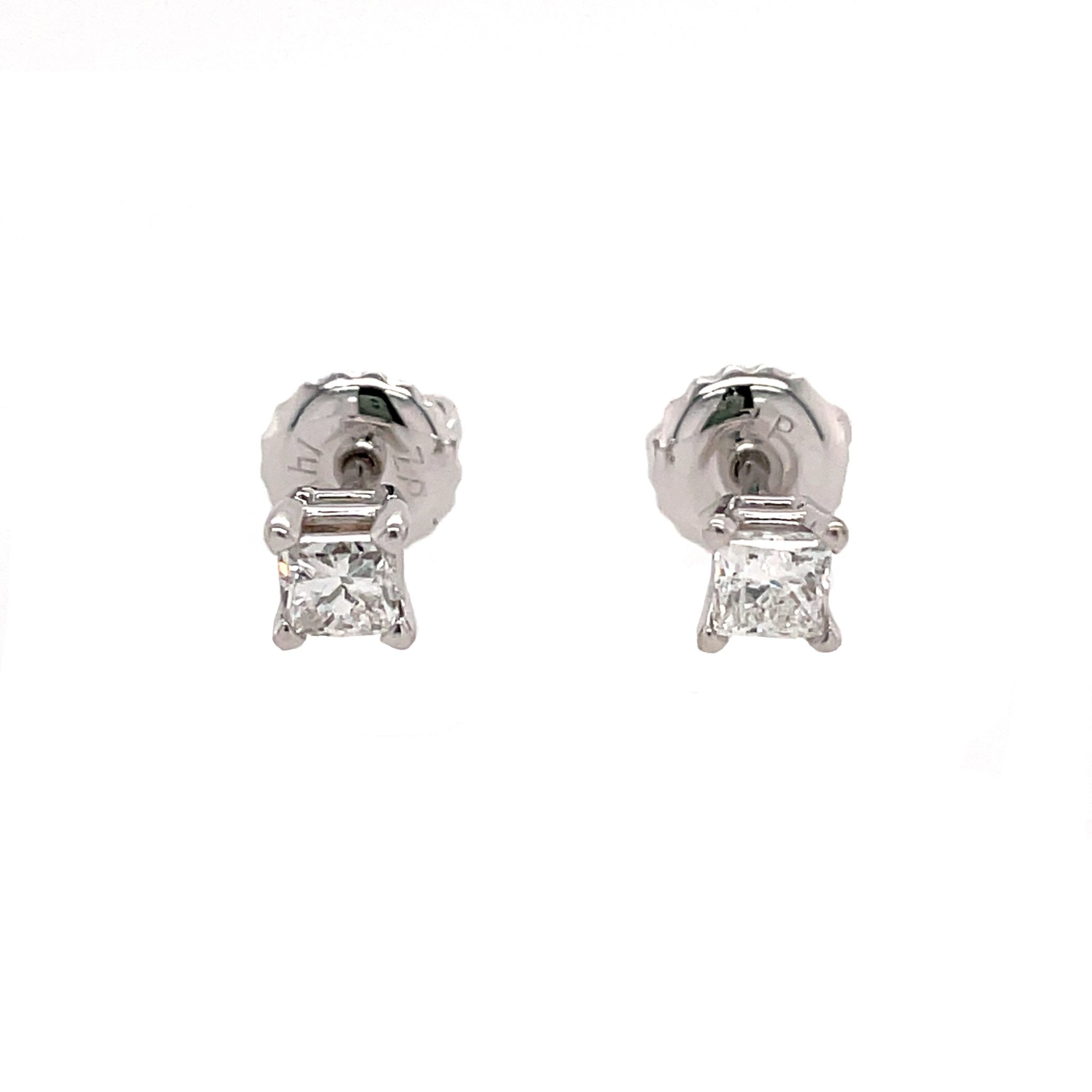 Solitärohrstecker ca. 0,24 ct Diamanten Weißgold 585/ 14K