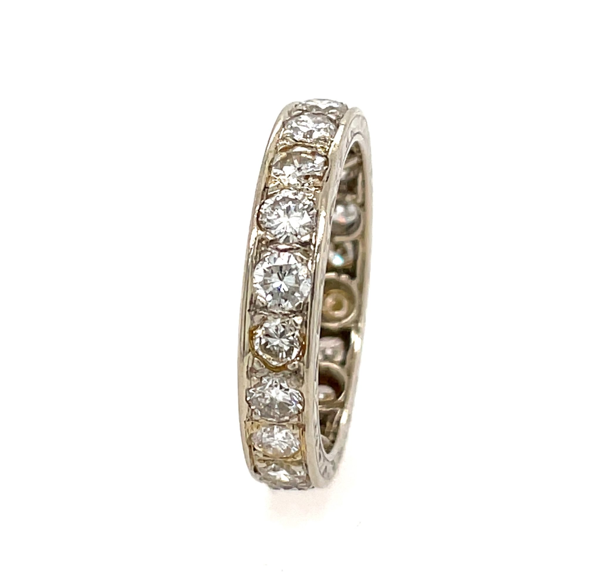Memoire Ring Gr. 55 ca. 2,10 ct Diamanten Weißgold 585/ 14K - Bild 2