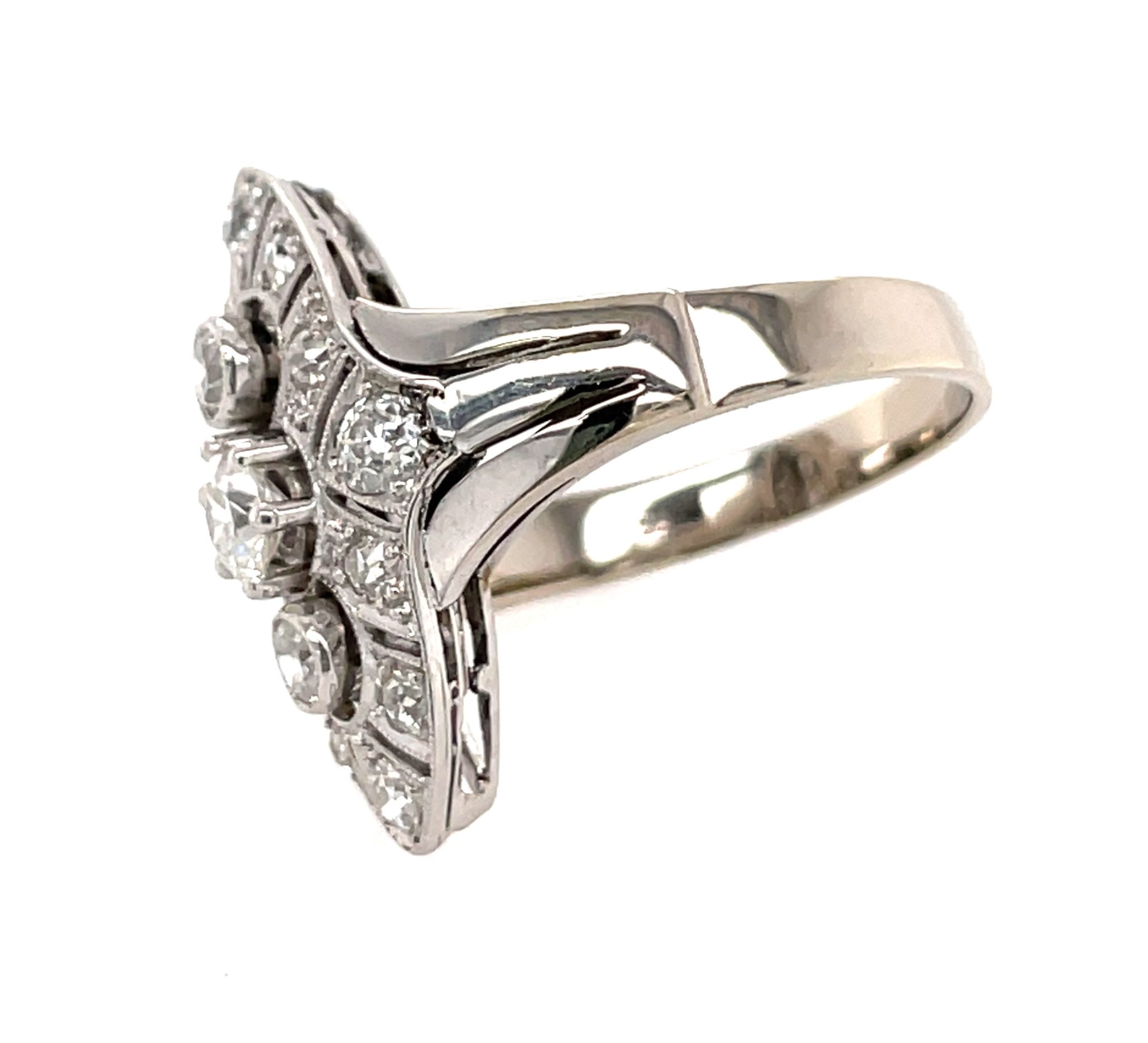 Diamant Ring Gr. 58 ca. 0,50 ct Brillanten Weißgold 585/ 14K - Bild 2