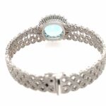 Aquamarin Armband ca. 25 ct 18 cm ca. 2,0 ct Diamanten Weißgold 750/ 18K - Bild 5 Vorschau