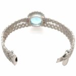 Aquamarin Armband ca. 25 ct 18 cm ca. 2,0 ct Diamanten Weißgold 750/ 18K - Bild 6 Vorschau
