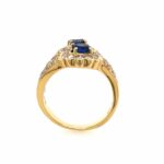 Saphir Ring ca. 0,90 ct Gr. 51 mit ca. 0,50 ct Brillanten Gelbgold 750/ 18K - Bild 5 Vorschau