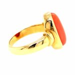 Korallen Ring Gr. 57 Gelbgold 750/ 18K - Bild 4 Vorschau