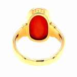 Korallen Ring Gr. 57 Gelbgold 750/ 18K - Bild 2 Vorschau