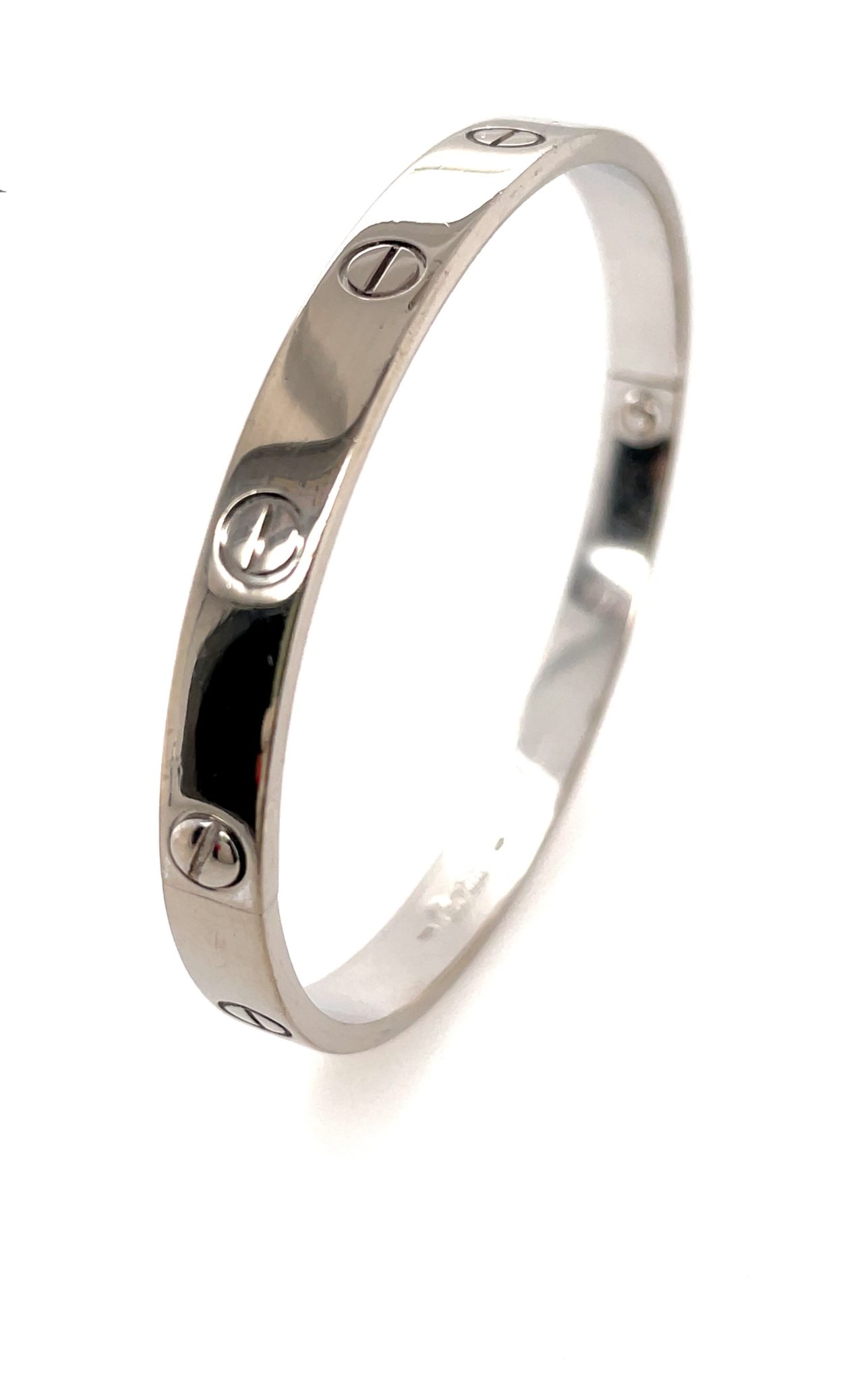 Cartier „Love“ Armreif Gr. 17cm Weißgold 750/ 18K - Bild 4