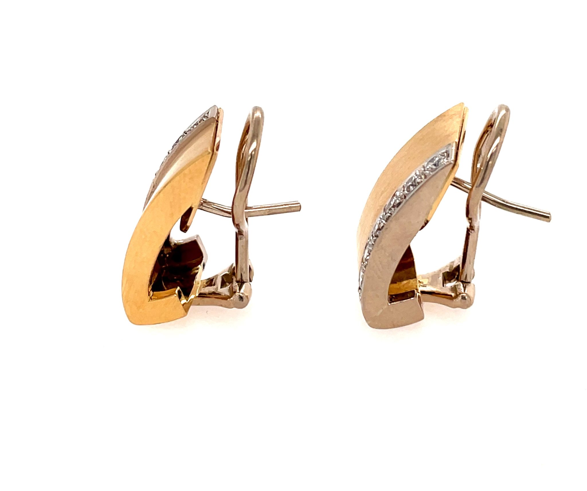 Diamant Ohrclips ca. 0,40 ct Brillanten Bicolor 750/ 18K - Bild 2