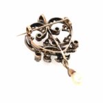 Jugendstil Anhänger ca. 0,50 ct Diamanten Gelbgold 585/ 14K - Bild 3 Vorschau