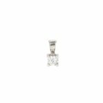 Solitäranhänger ca. 0,33 ct Diamant Weißgold 750/ 18K - Bild 8 Vorschau