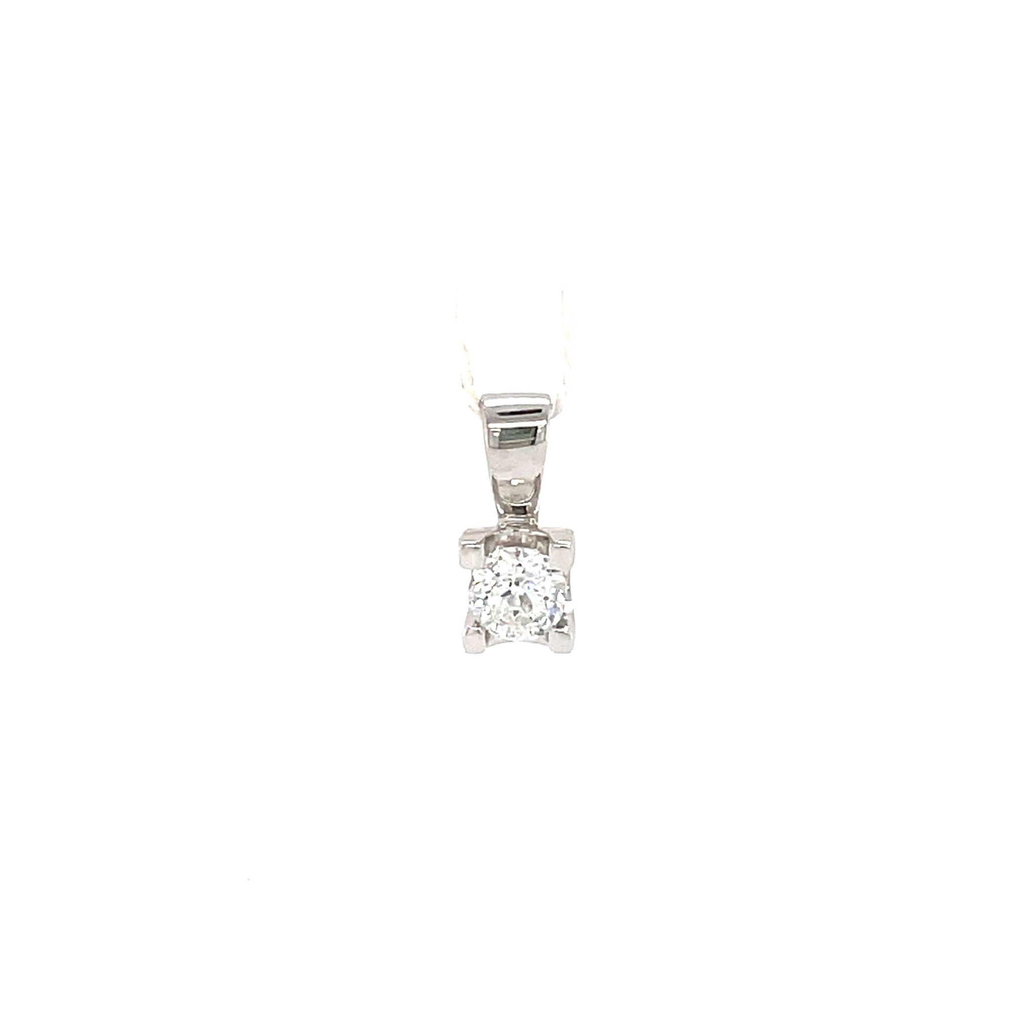 Solitäranhänger ca. 0,33 ct Diamant Weißgold 750/ 18K - Bild 8
