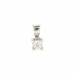 Solitäranhänger ca. 0,33 ct Diamant Weißgold 750/ 18K Vorschau