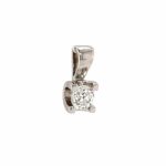 Solitäranhänger ca. 0,33 ct Diamant Weißgold 750/ 18K - Bild 2 Vorschau