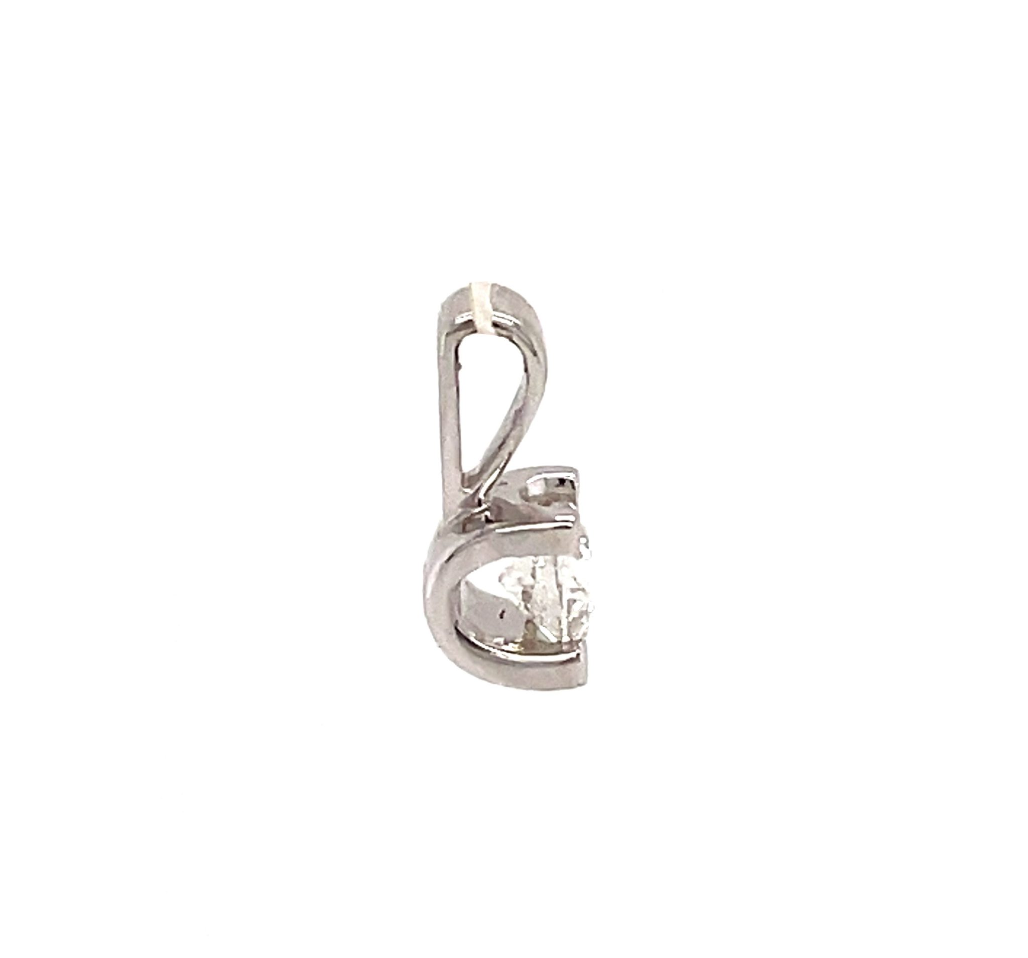 Solitäranhänger ca. 0,33 ct Diamant Weißgold 750/ 18K - Bild 4