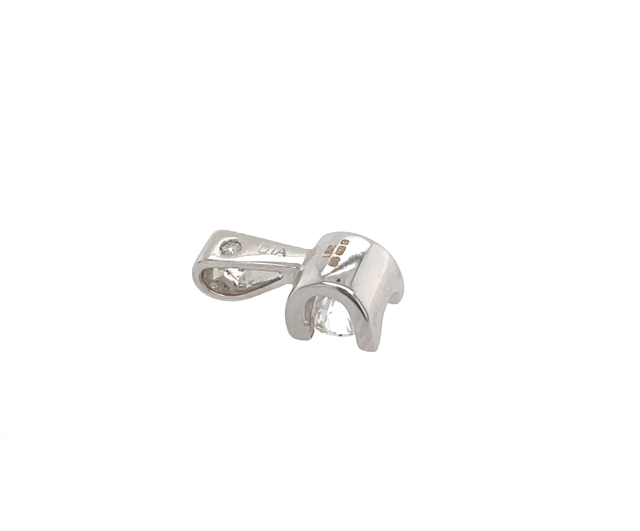 Solitäranhänger ca. 0,33 ct Diamant Weißgold 750/ 18K - Bild 5