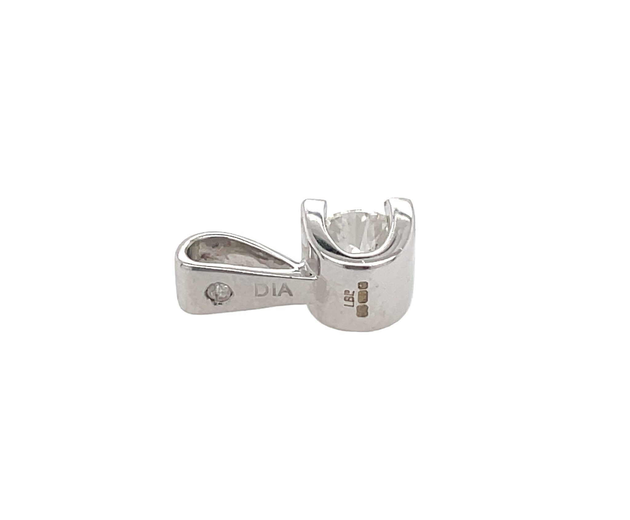 Solitäranhänger ca. 0,33 ct Diamant Weißgold 750/ 18K - Bild 6