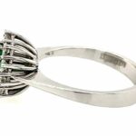 Smaragd Ring Gr. 55 ca. 0,50 ct Diamanten Weißgold 585/ 14K - Bild 3 Vorschau