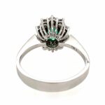 Smaragd Ring Gr. 55 ca. 0,50 ct Diamanten Weißgold 585/ 14K - Bild 4 Vorschau