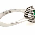 Smaragd Ring Gr. 55 ca. 0,50 ct Diamanten Weißgold 585/ 14K - Bild 5 Vorschau