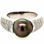 Fabiani Tahitiperle Ring Gr. 52 ca. 0,5ct Diamanten Weißgold 750/ 18K Vorschau