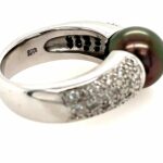Fabiani Tahitiperle Ring Gr. 52 ca. 0,5ct Diamanten Weißgold 750/ 18K - Bild 7 Vorschau
