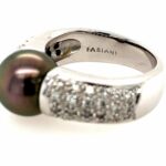 Fabiani Tahitiperle Ring Gr. 52 ca. 0,5ct Diamanten Weißgold 750/ 18K - Bild 8 Vorschau
