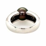 Fabiani Tahitiperle Ring Gr. 52 ca. 0,5ct Diamanten Weißgold 750/ 18K - Bild 5 Vorschau