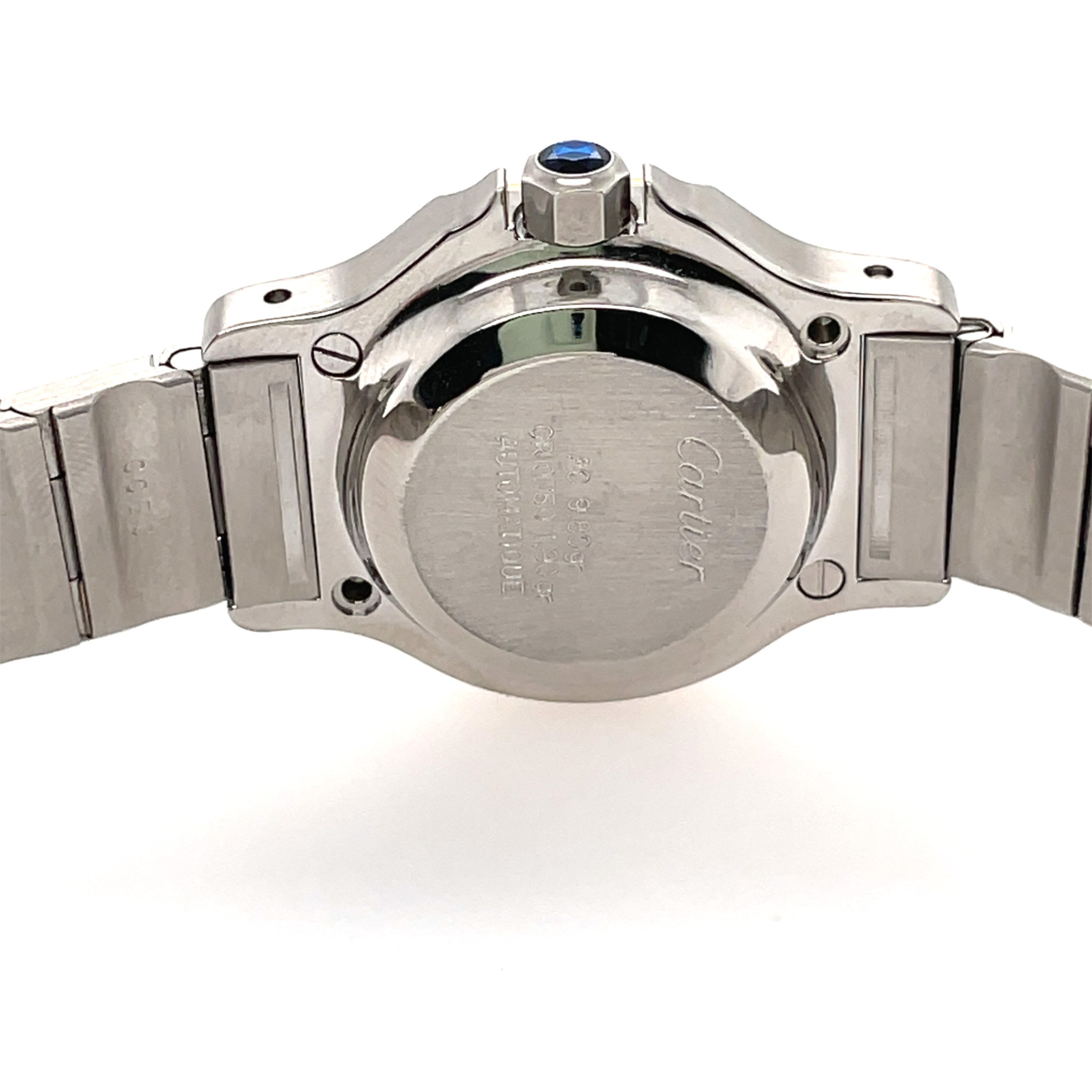 Cartier Santos Ronde Ref. 0907 18k Gold Automatik Stahl/Gold fully serviced 04/2022 - Bild 4