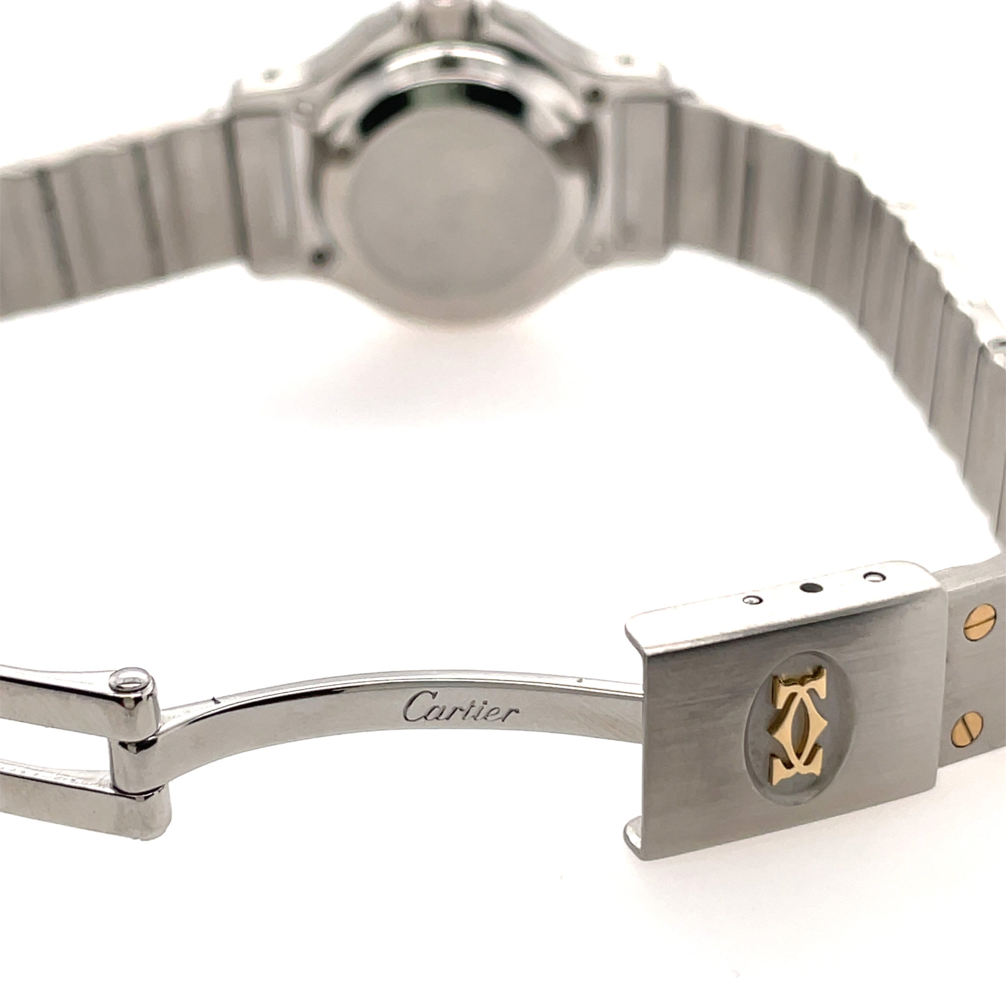 Cartier Santos Ronde Ref. 0907 18k Gold Automatik Stahl/Gold fully serviced 04/2022 - Bild 5