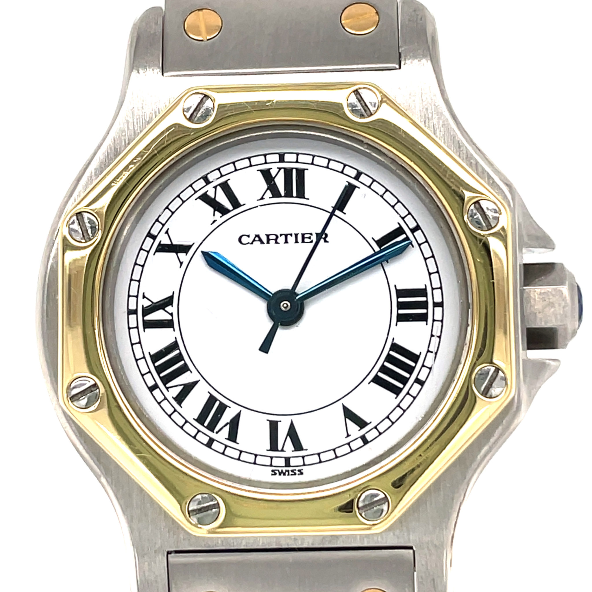 Cartier Santos Octagonale Ref. 0907 18k Gold Automatik Stahl/Gold VIntage Watch - Bild 5