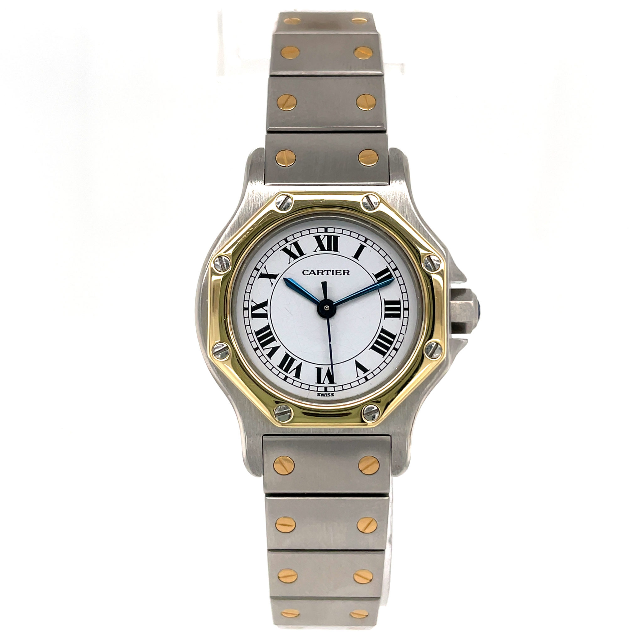 Cartier Santos Octagonale Ref. 0907 18k Gold Automatik Stahl/Gold VIntage Watch