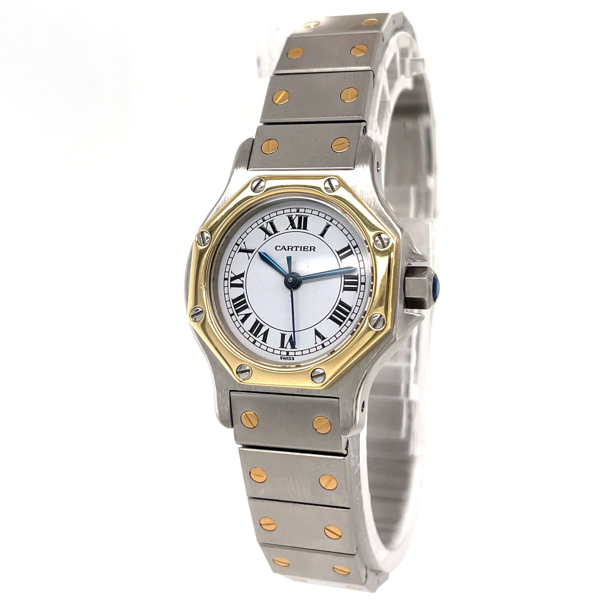 Cartier Santos Octagonale Ref. 0907 18k Gold Automatik Stahl/Gold VIntage Watch - Bild 9
