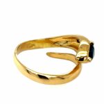 Saphir „Schlange“ Ring ca.0,50ct Gr.54 ca. 0,10 ct Diamanten Gelbgold 750/ 18K - Bild 4 Vorschau