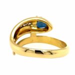 Saphir „Schlange“ Ring ca.0,50ct Gr.54 ca. 0,10 ct Diamanten Gelbgold 750/ 18K - Bild 5 Vorschau
