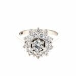 Entourage Ring Gr. 55 ca. 1,1 ct Diamanten Weißgold 750/ 18K Vorschau