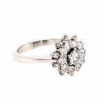 Entourage Ring Gr. 55 ca. 1,1 ct Diamanten Weißgold 750/ 18K - Bild 3 Vorschau