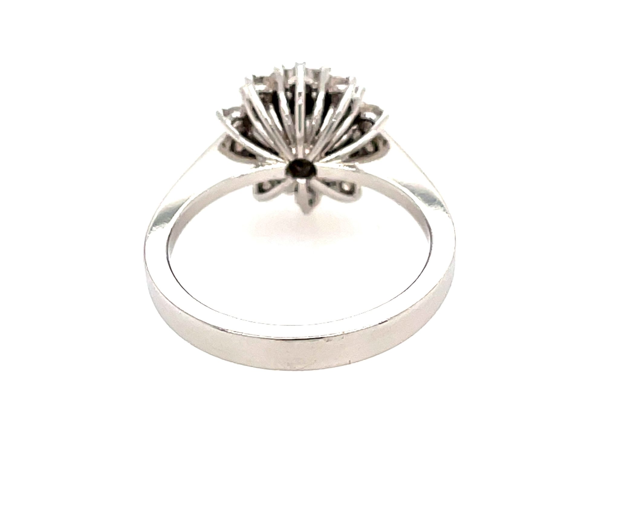 Entourage Ring Gr. 55 ca. 1,1 ct Diamanten Weißgold 750/ 18K - Bild 4