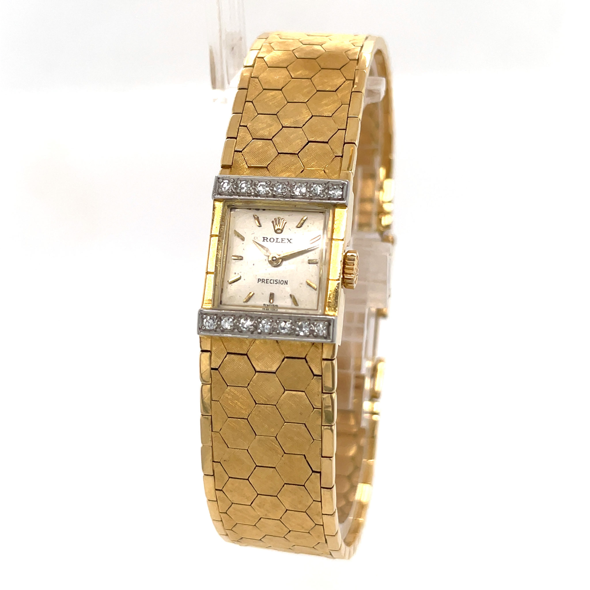 Rolex Precision Lady’s Gold 750 Vintage watch Factory diamaond setting ca. 1960s - Bild 2