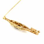 Saphir Stabbrosche ca. 0,70 ct Diamanten Bicolor 585/ 14K - Bild 3 Vorschau