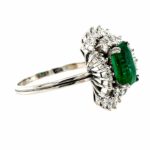 Smaragd Ring ca. 2,0 ct Gr. 56 ca. 1,2 ct Diamanten Weißgold 750/ 18K - Bild 2 Vorschau