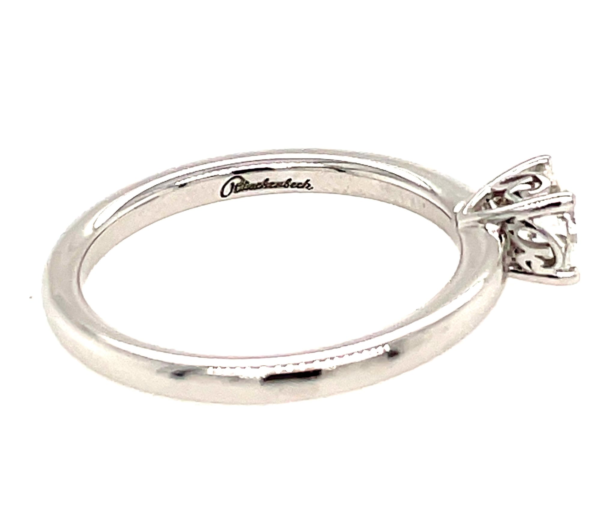 Rüschenbeck Solitärring 0,50 ct Diamant Gr. 56 Weißgold 18K GIA Zertifikat - Bild 3
