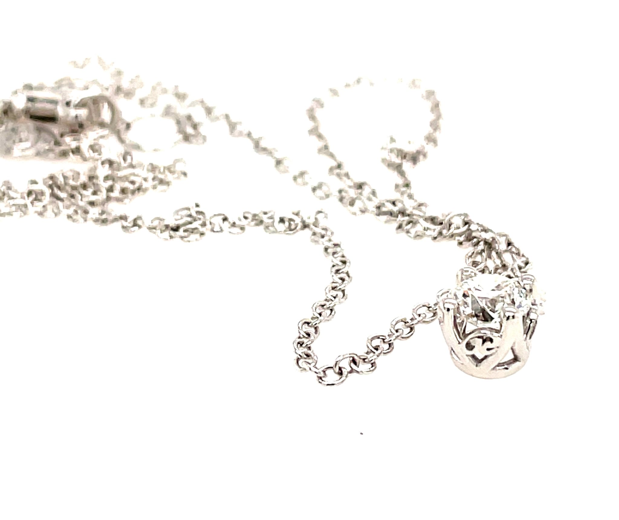 Rüschenbeck Kette mit Solitäranhänger 44cm 0,50 ct Diamant Weißgold 18K GIA Zertifikat - Bild 2