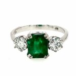 Smaragd Ring ca. 1,60 ct Gr.54 ca. 0,35 ct Diamanten Weißgold 585/ 14K Vorschau