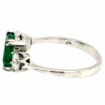 Smaragd Ring ca. 1,60 ct Gr.54 ca. 0,35 ct Diamanten Weißgold 585/ 14K - Bild 3 Vorschau