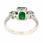 Smaragd Ring ca. 1,60 ct Gr.54 ca. 0,35 ct Diamanten Weißgold 585/ 14K - Bild 4 Vorschau