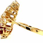 Toi et Moi Rubin Saphir Ring ca. 0,80 ct Gr. 54,5 ca. 0,91 ct Diamanten Gelbgold 750/ 18K - Bild 2 Vorschau