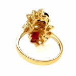 Toi et Moi Rubin Saphir Ring ca. 0,80 ct Gr. 54,5 ca. 0,91 ct Diamanten Gelbgold 750/ 18K - Bild 4 Vorschau