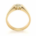 Solitärring Gr. 56 ca. 0,55 ct Diamant Gelbgold 585/ 14K - Bild 3 Vorschau