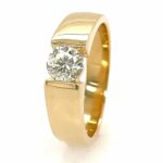 Solitärring Gr. 56 ca. 0,55 ct Diamant Gelbgold 585/ 14K - Bild 4 Vorschau